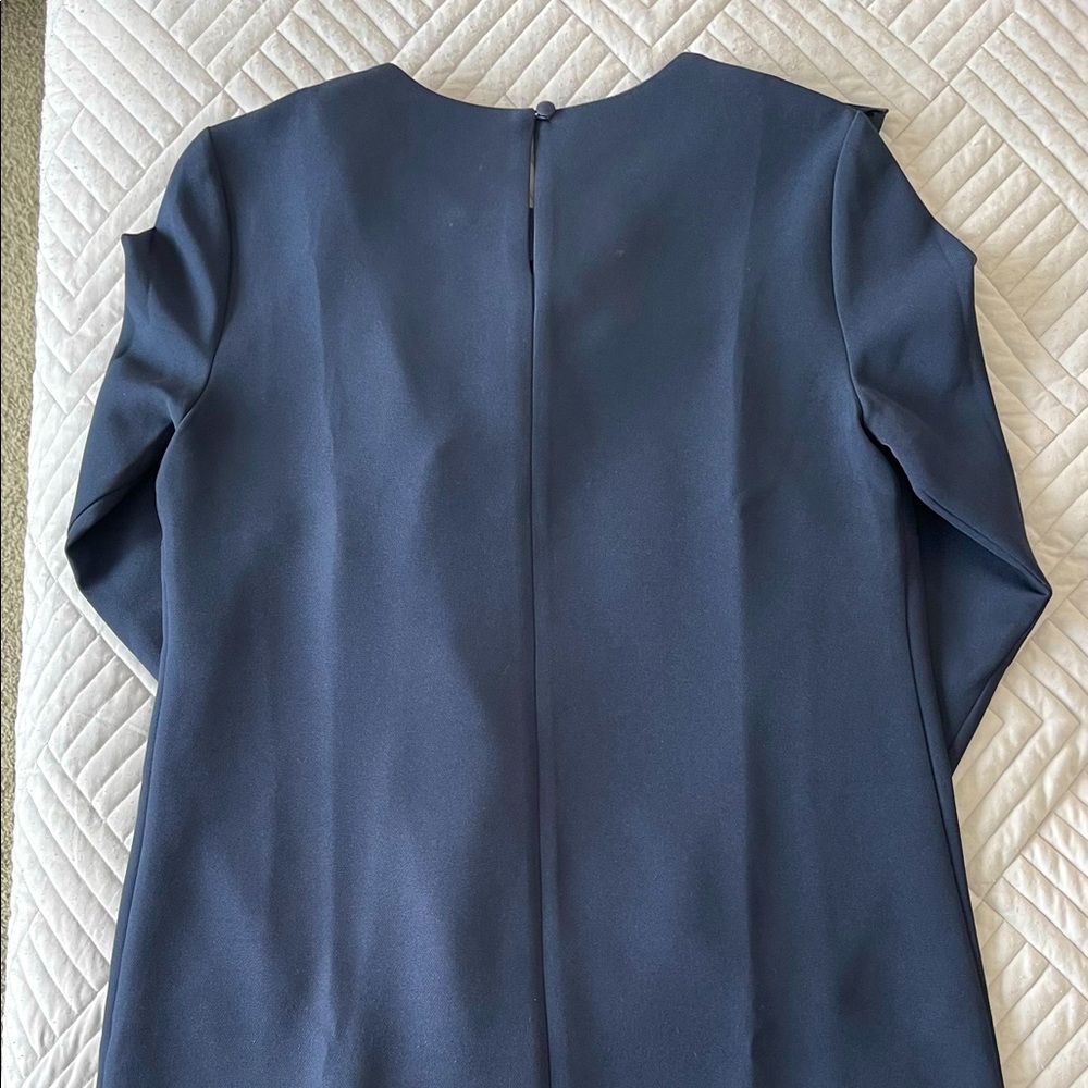 ASOS Long Sleeve Shift Dress With Ruffle Front - Picture 4 of 8